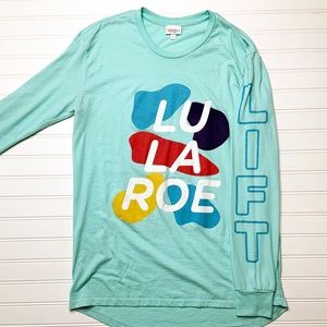 Lularoe long sleeve Hudson supply tee EUC